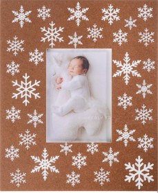 Resim Kar Tanesi Desenli Fotoğraf Çerçevesi 