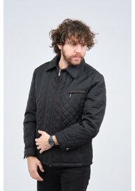 Resim Lucas Erkek Yakalı Klasik Kapitone Mont Antrasit 