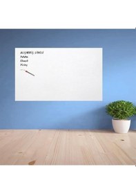 Resim Ollevra Ders Çalışma Yazı Tahtası Manyetik Duvar Stickerı 100x60 Cm Beyaz 