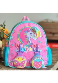Resim Vest Anaokulu Sırt Çantası Turkuaz Pembe Unicorn Pembe 