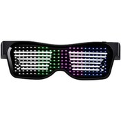 Resim Novahub Usb Şarjlı Led Işık Gözlüğü - Bluetooth App Kontrolü Akıllı Gözlük, 200 Işık Boncuğu, 4 Renk, Müzik Ritim Modu 