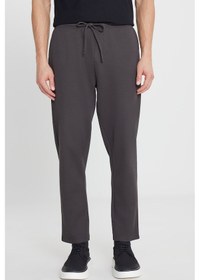 Resim AC&Co / Altınyıldız Classics Erkek Kahverengı Pamuklu Standart Fit Normal Kesim Beli Lastikli Diagonal Desenli Örme Pantolon Kahverengi 
