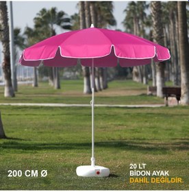 Resim Pembe Plaj Şemsiyesi 200 Cm Ø 