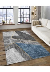 Resim Dijidekor Işıltı Koleksiyonu Model107 Süngerli Dijital Baskılı Saçaksız Mutfak Halısı Yolluk 