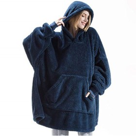 Resim Mulberry Wellsoft Kapüşonlu Giyilebilir Tv Battaniyesi Unisex Over Size 