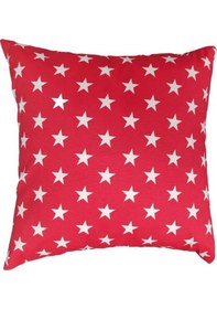Resim Yıldız Desenli Kırmızı Yastık Kılıfı 43X43 Cm 