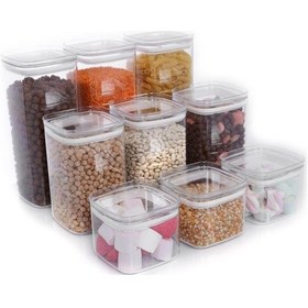 Resim Vaku Mlu Hava Almaz Saklama Kabı Erzak Kabı 9 Parça Saklama Seti S Çok Renkli 