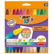 Resim Bic Pastel Boya Kids Karton Kutu Yağlı Köşeli 24 Renk 926447 