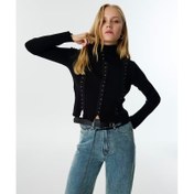 Resim Twist Agraf Kapama Kadın Triko Kazak (TW6250050159) 