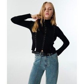 Resim Twist Agraf Kapama Kadın Triko Kazak (TW6250050159) 