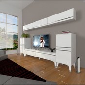 Resim Decoraktiv Eko 9 Mdf Std Silver Tv Ünitesi Tv Sehpası - Parlak Beyaz 