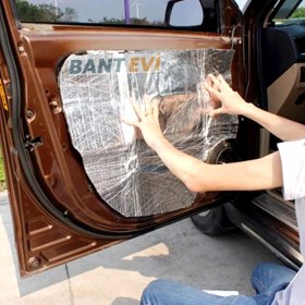 Resim Bant Evi Folyolu Araç Ses Yalıtım Şiltesi 9mm 20cmx5m Folyolu Kendinden Yapışkanlı Kauçuk Izolasyon Malzemesi 