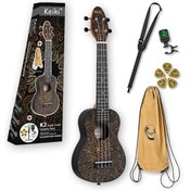 Resim Ortega K2SS Keiki Sopranino Ukulele Set (Orange Kaleidoscope) 