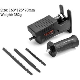 Resim Elektrikli Dekupaj Testeresi Elektrikli Matkap Modifiyeli Elektrikli Testere Siyah 