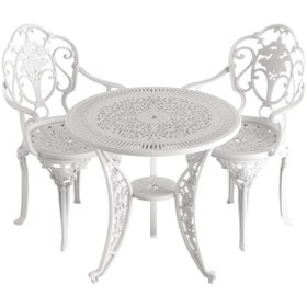 Resim İstanbul Yuvarlak Masa Ø75 2 Li Isparta Sandalye Beyaz 