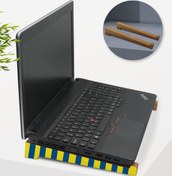 Resim Gift Taşınabilir Ahşap Sarı Lacivert Notebook Laptop Standı BK