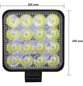 Resim Dekohop Off Road 16 LED 4 Adet Iş Makinesi Kamyon Traktör Projektör Çalışma ve Sis Lambası 48 Watt 
