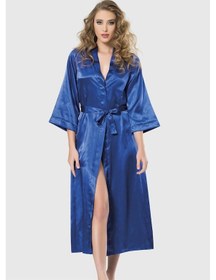 Resim Arias Closet Saks Uzun Saten Sabahlık Saks 