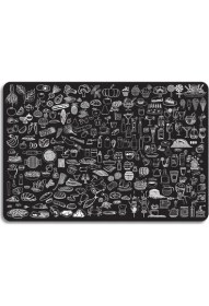 Resim Decovetro Yiyecek ve Içecek Görünümlü | Cam Kesme Tahtası - Kesim - 30 x 40 cm 