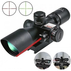 Resim Süper Zoomlu - Lazerli - Profesyonel Av Tüfeği Dürbünü 2.5-10x40/e Çok Renkli 