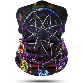 Resim Dair Renkli Düş Kapanı Desenli Motosiklet Bandana Boyunluk Outdoor Bal 