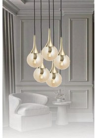 Resim Eray Aydınlatma Ery 3729-28-05 5 Li Eskitme Sarkıt Avize Eskitme 