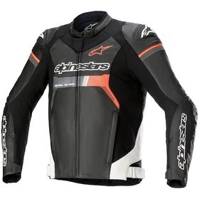 Resim Held Alpinestars Gp Force Af Deri Korumalı Yazlık Motosiklet Montu Siyah - Beyaz - Kırmızı 
