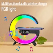 Resim G6 Mini Çok Fonksiyonlu Kablosuz Şarj Standı Hoparlör Çalar Saat Uyku Uyanış Ritmi RGB Gece Işığı Telefon Kablosuz Şarj İstasyonu Apple Cihazlar için iPhone 16 15 14 13 12 ve Galaxy S25 S24 S23 Note ile Xiaomi için, Arkadaşlar İçin Hediye 