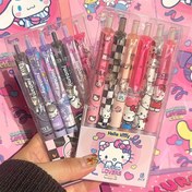 Resim 6'lı Sanrio jel kalem kutusu, çizgi film hızlı kuruyan jel kalemler, öğrenme kırtasiye, yüksek görünümlü basınçlı nötr kalem 0.5 çizgi film basınçlı 