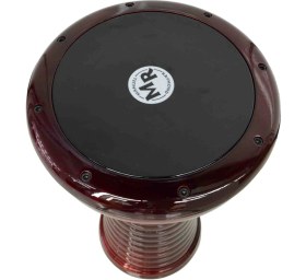 Resim Döküm Darbuka Desenli Bordo Dddwrd 