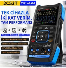Resim Fnırsı 2c53t El Tipi 3'ü 1 Arada Osiloskop Multimetre Sinyal Jeneratörü 