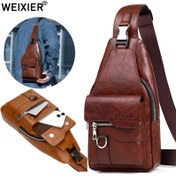 Resim Bir Unisex Tek Parça Seti, Erkek Göğüs Çantası, El Çantası ve Çoklu Cep Detaylı, Hafif ve Taşınabilir. Bu Rahat, Minimalist, Vintage Erkek Çantası, Stil ve Trendy, İşe, Yeni İş Seyahatlerine ve Hafta Sonu Tatillerine Mükemmel, İş, Alışveriş, Seyahat, Spor ve Okul Seyahatleri İçin Uygun. 