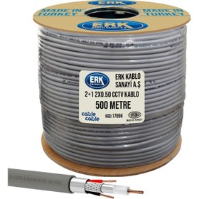 Resim Cable Cable Kamera Kablosu 2+1 Cctv 0.50 500 mt Erk Yerli 