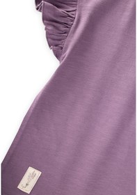 Resim Cigit Müslin Şalvarlı T-shirt Takım 2-10 Yaş Mor 