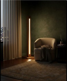 Resim 100'lük Masif Ahşap Gece Lambası Açık Ahşap 