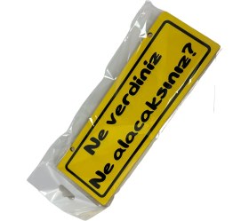 Resim Tky Cam Süsü Yazı ’ Ne Verdiniz Ne Alacaksınız’ Mdf Vantuzlu 