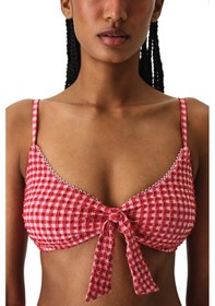 Resim Penti Renkli Paulina Üçgen Knot Bikini Üstü 
