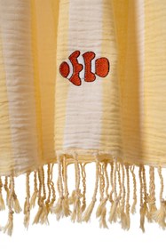 Resim Sealıne Sarı Müslin Nakışlı Peştamal 90X170 2542 - Sarı / 90 x 170 