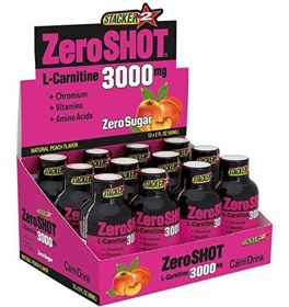 Resim Zero Shot Şeftali Aromalı L Karnitin 12×60 ML 3000 Mg L- Carnitine 