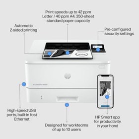 Resim HP Lazer Jet Pro 4003dw Beyaz Wifi Bluetooth Ethernet Yazıcı 