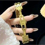 Resim Novahub İos Watch Uyumlu Se 2022 Gümüş Kırmızı 40mm Çift T Paslanmaz Çelik Saat Bandı 