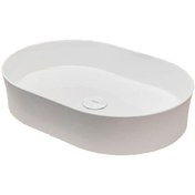 Resim Bocchi Vessel Oval Lavabo 55x38 Cm Parlak Beyaz 1521-001-0125 