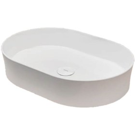 Resim Bocchi Vessel Oval Lavabo 55x38 Cm Parlak Beyaz 1521-001-0125 
