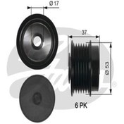 Resim GATES Oap7015 Alternator Kasnagi ( Toyota: Corolla 1.6 Vvti 07- / Auris 1.6 07- / Avensis 1.6 (wa732433) 