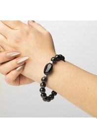 Resim Obsidyen Doğal Taş Bileklik 10 Mm İçsel Güç Renkli 