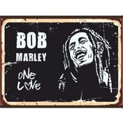 Resim Bob Marley One Love Temalı Retro Ahşap Poster Tablo Reggae Efsanesi Duvar Dekoru 