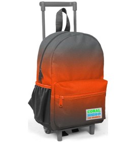 Resim Minik Yuva Çekçekli Sırt Çantası Gri Turuncu Renk Geçişli İki Bölmeli 24048 