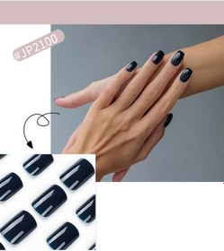 Resim Düz Takma Tırnak Seti 24 Adet - Gece Mavisi 
