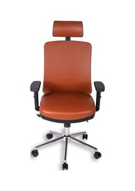 Resim Ofisbazaar Up Deri Yönetici Koltuğu Ergonomik Ve Modern Tasarım Martin09 Kahverengi Deri Kahverengi 