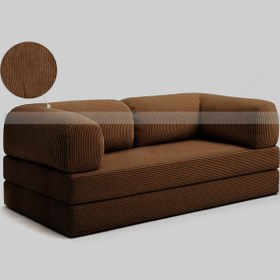 Resim Minderim PİXEL Fitilli Kadife Kanepe | 50 DNS Çökmez Sünger | Yıkanabilir Kılıflı Yatak 80x160 cm 